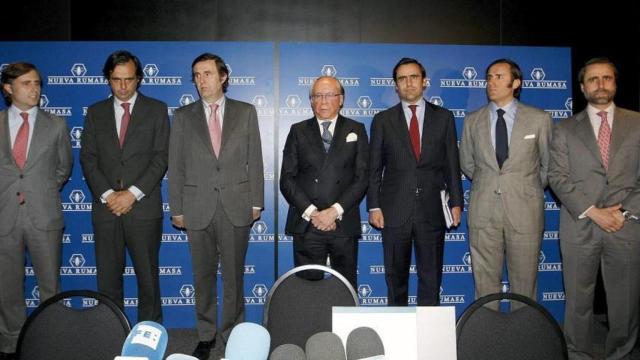 José María Ruiz Mateos junto a sus hijos.