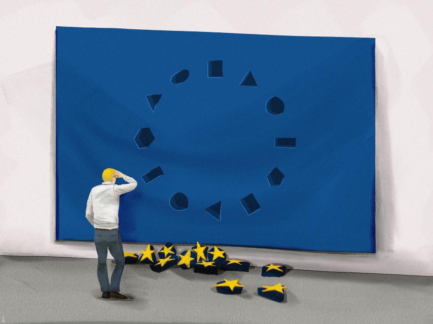 Ilustración de la bandera de la UE