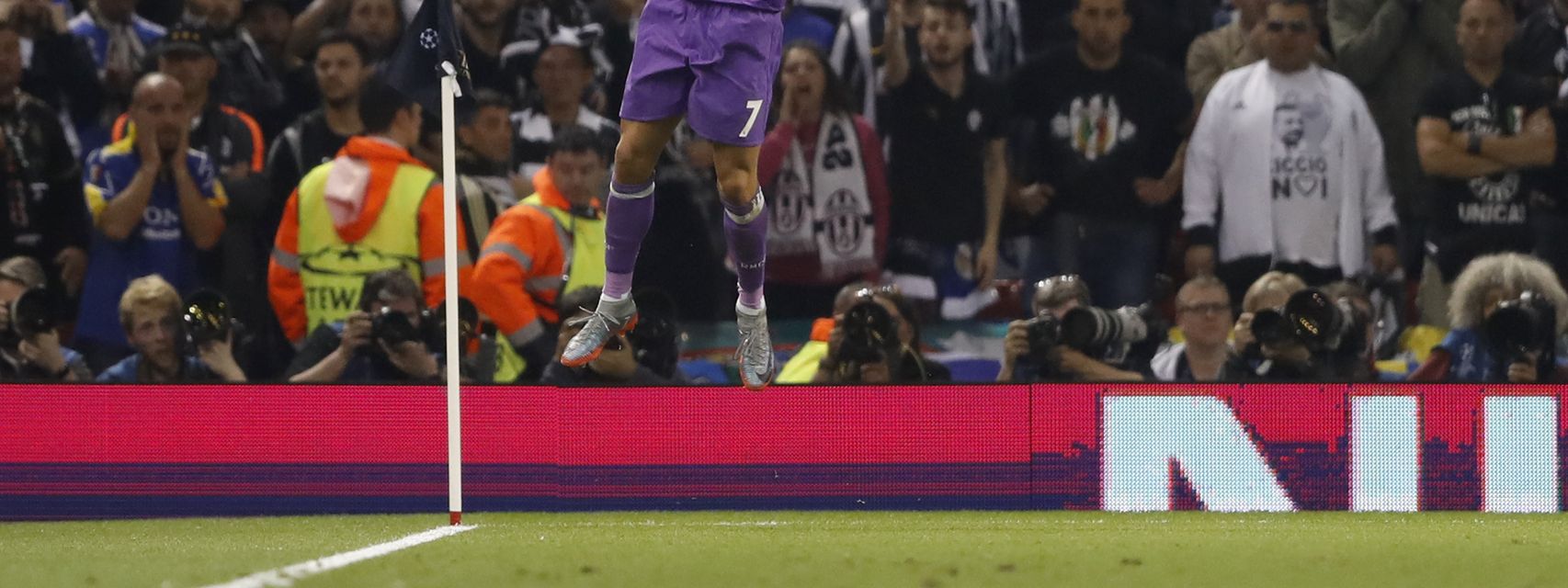 Cristiano Ronaldo celebra el gol del partido.