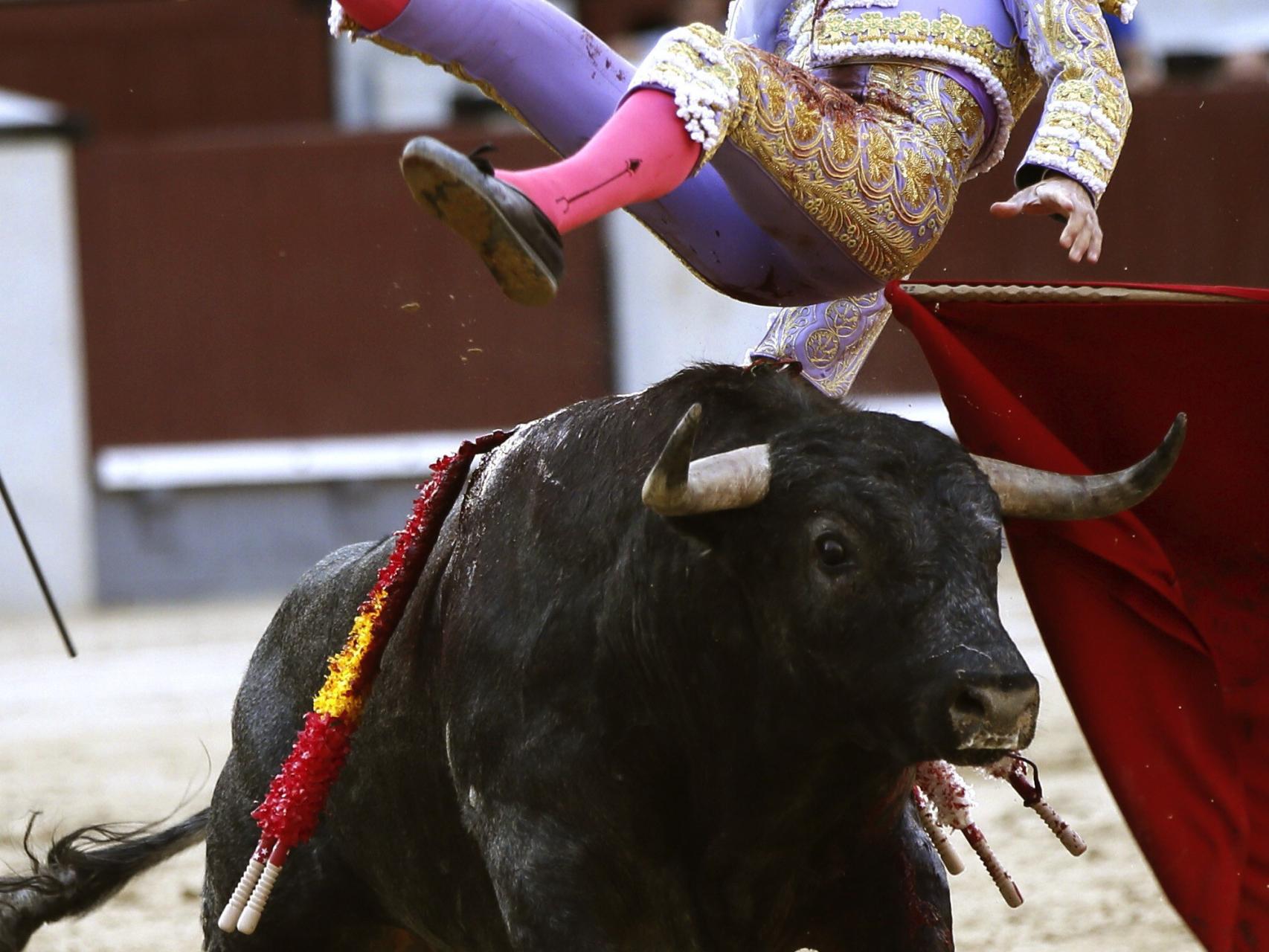 Juan Miguel sufrió una fuerte voltereta, cayendo de espaldas