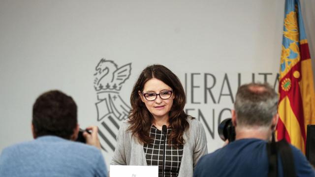 Mónica Oltra, en una imagen reciente tras una reunión del Consell.