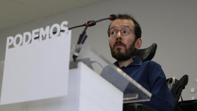 Pablo Echenique durante la rueda de prensa que ha ofrecido el lunes.