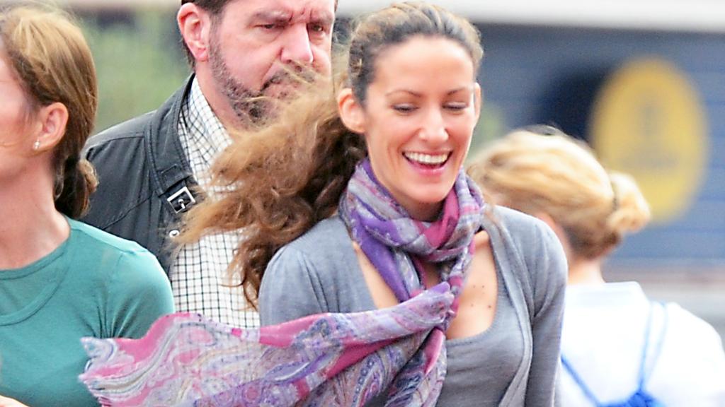 Telma Ortiz, paseando por Barcelona.