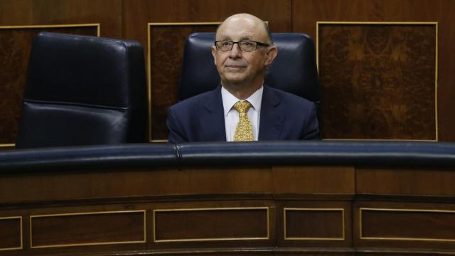 El ministro de Hacienda, Cristóbal Montoro, en el Congreso.