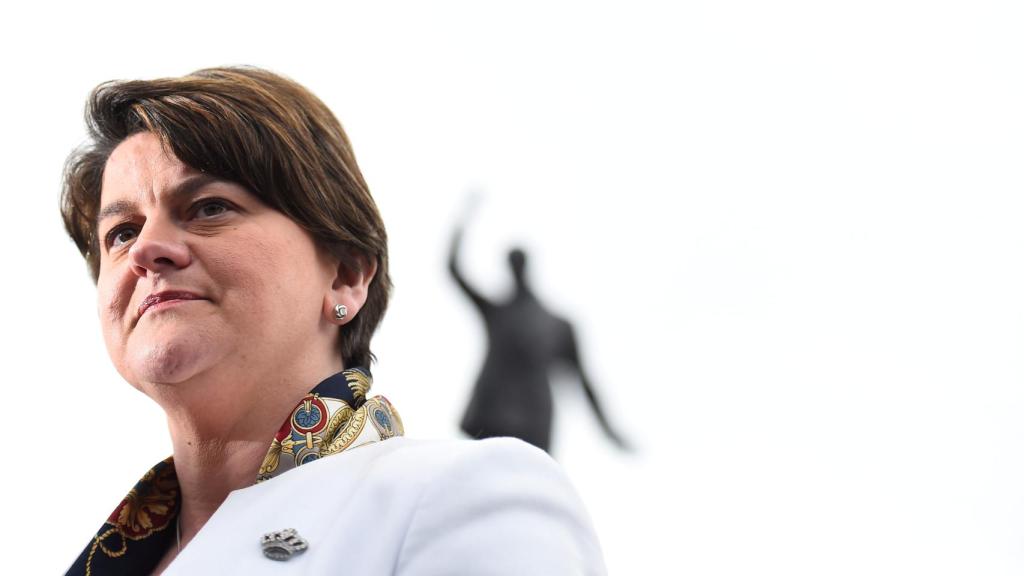 Arlene Foster, líder del Partido Unionista Democrático.