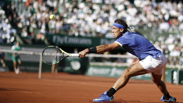 Nadal, en el encuentro con Thiem.