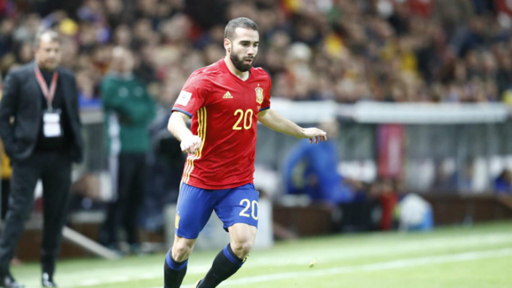 Carvajal, con la Selección. Foto: sefutbol.com