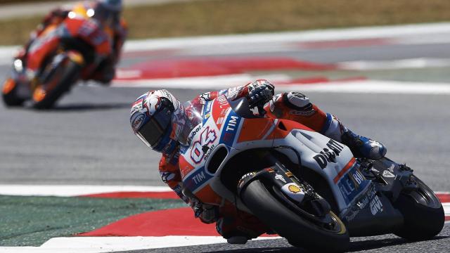 Dovizioso, durante el GP de Cataluña.