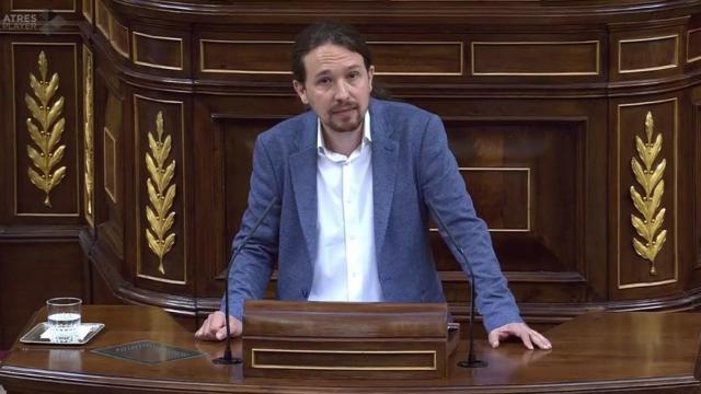 Pablo Iglesias, en la tribuna.