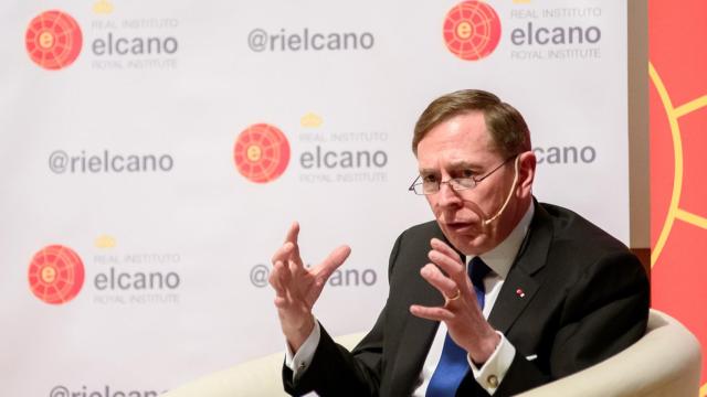 El exdirector de la CIA, David H. Petraeus, durante una conferencia.