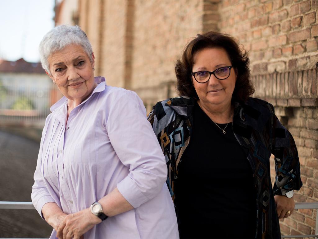 Amaya (izquierda) y Estíbaliz (derecha), cantantes. Foto: Moeh Atitar.