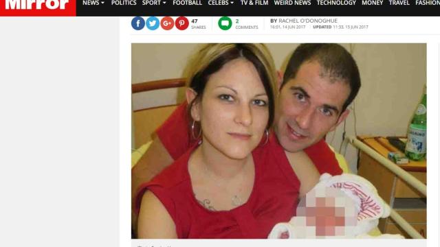 Imagen de la pareja difundida por el diario 'Mirror'