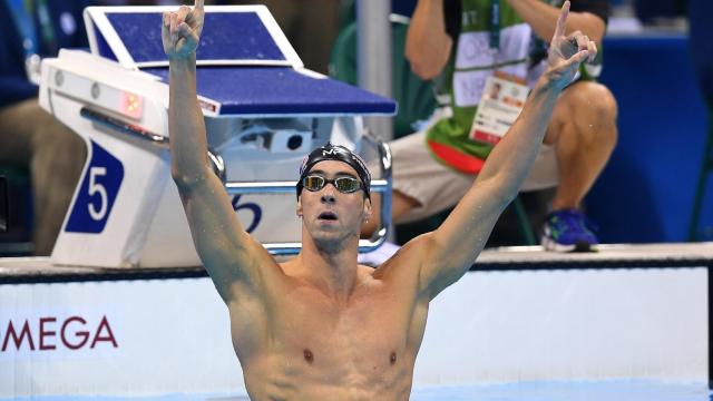 Michael Phelps en los Juegos Olímpicos de Río 2016.