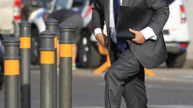 Javier Arenas, tras declarar en la Audiencia.