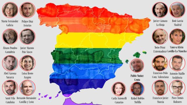 Los homosexuales más influyentes de cada comunidad autónoma