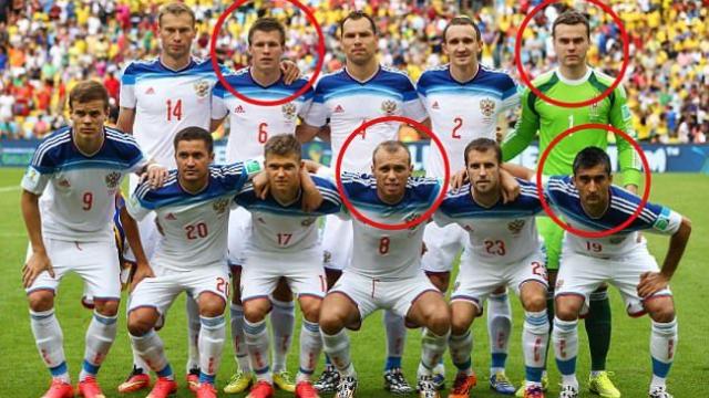 La selección de Rusia que compitió en Brasil 2014.