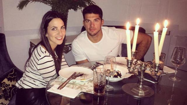 Irene Junquera y Cristian Toro, en una cena romántica.