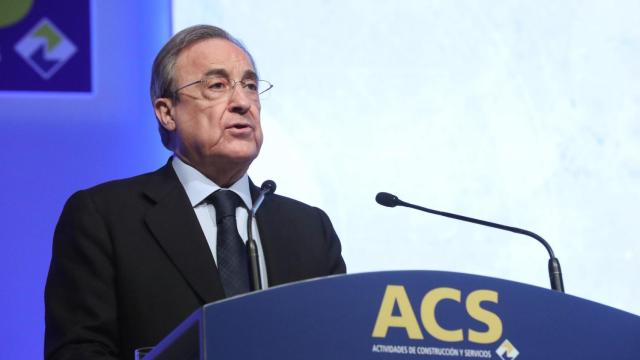 Florentino Pérez en una junta de accionista, en imagen de archivo.