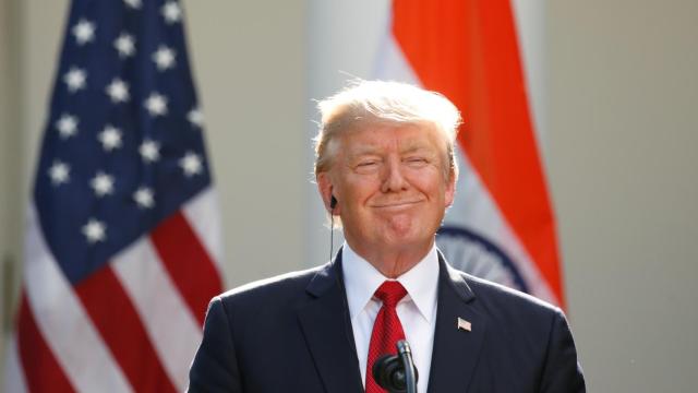 El presidente de EEUU, Donald Trump, en una conferencia de prensa en la Casa Blanca.