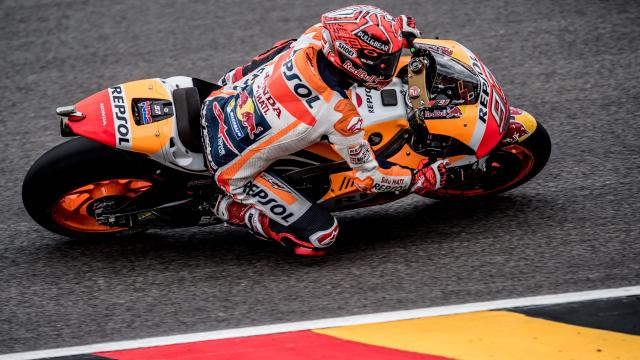 Marc Márquez, durante la jornada de este sábado en el circuito de Sachsenring.