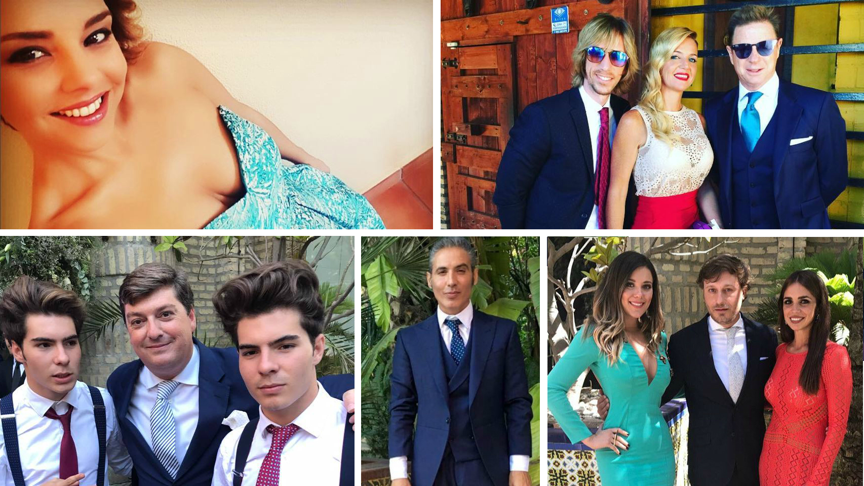 Algunos de los invitados al enlace: Chenoa, los Morancos, los Gemeliers y Pitingo