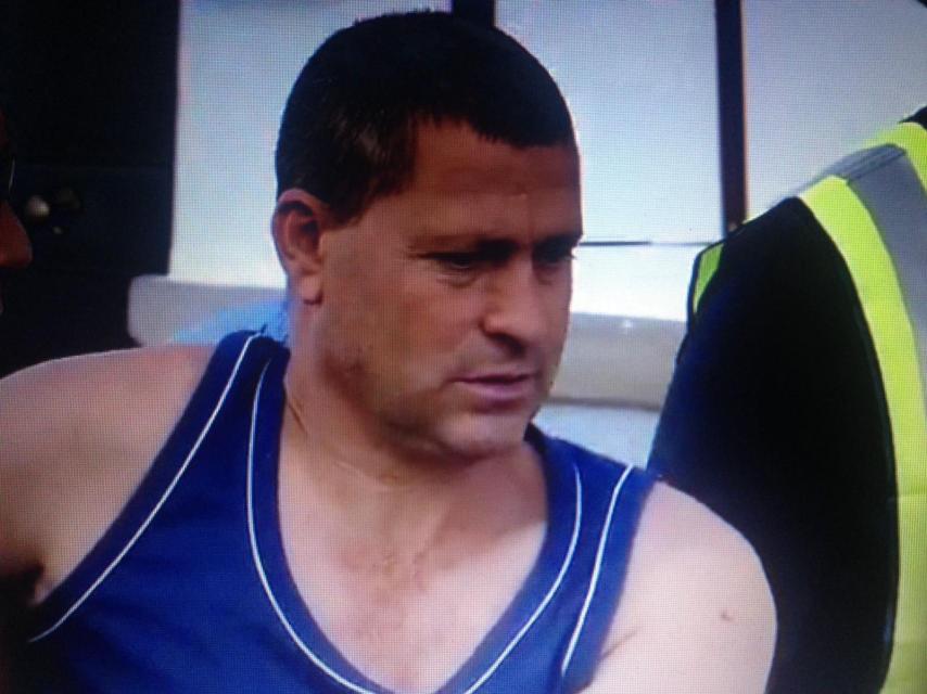 Manuel González, el 'loco del chándal', en el momento de ser detenido esta semana.