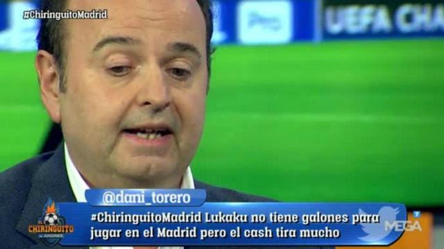 Juanma Rodríguez, en El Chiringuito. Foto. Twitter (@elchiringuitotv)
