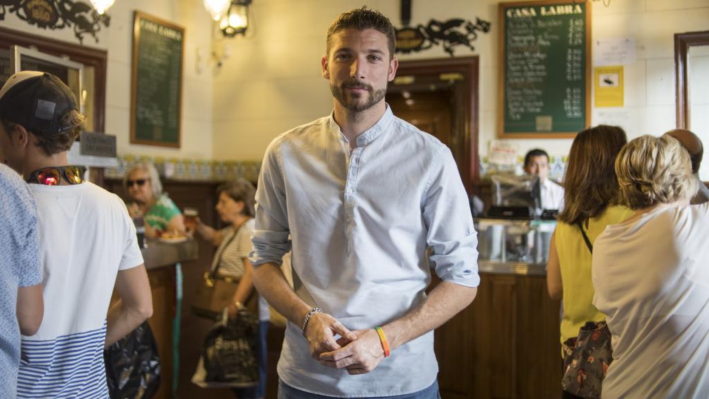Omar Anguita, líder de Juventudes Socialistas, en Casa Labra, donde se fundó el PSOE.
