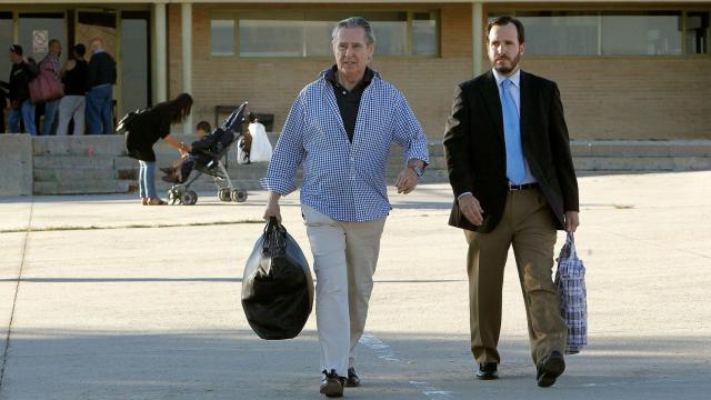 Miguel Blesa, a su salida de la prisión madrileña de Soto del Real, en junio.