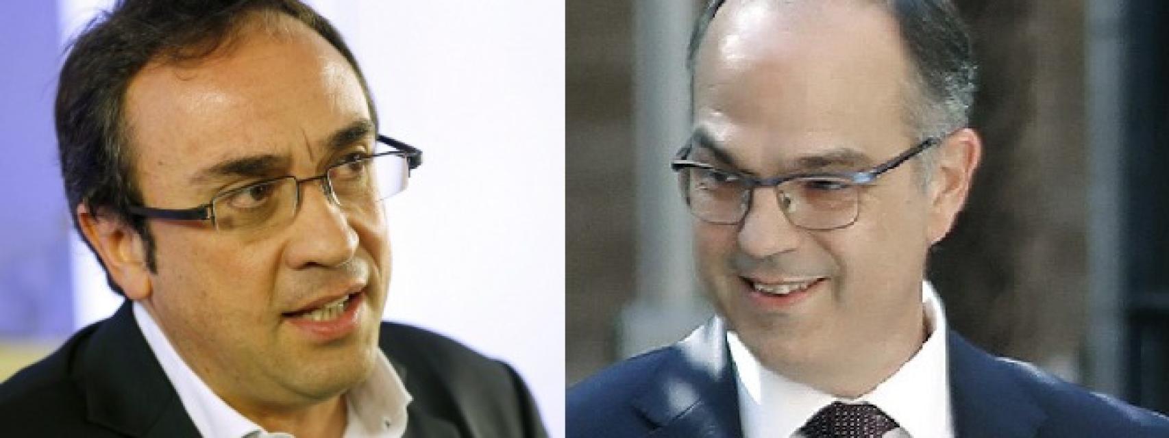 Los consellers Josep Rull (izquierda) y Jordi Turull.