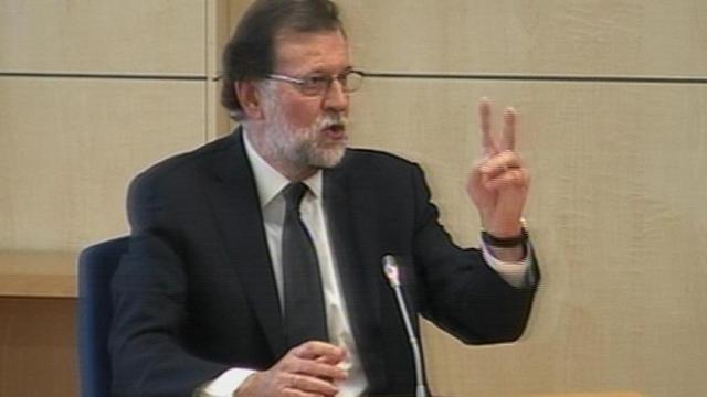 Mariano Rajoy durante su declaración.