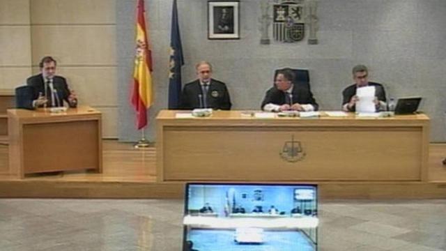 Rajoy declaró en estrados, a la misma altura que el tribunal