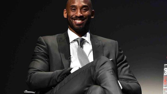 Kobe Bryant en un acto tras su retirada.