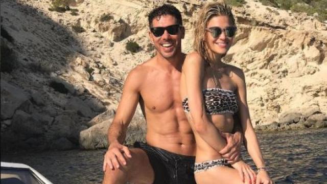 Simeone y Pereyra disfrutando de las calas ibicencas.