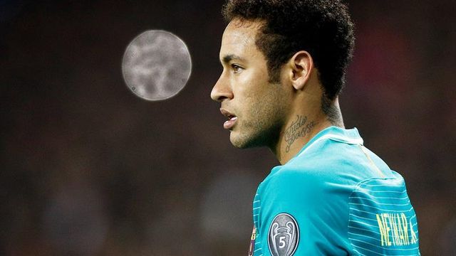 Neymar, durante un partido con el Barcelona.