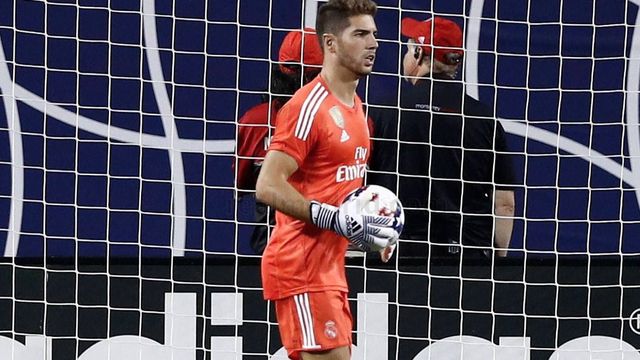 Luca Zidane, durante el partido ante el combinado de la MLS.