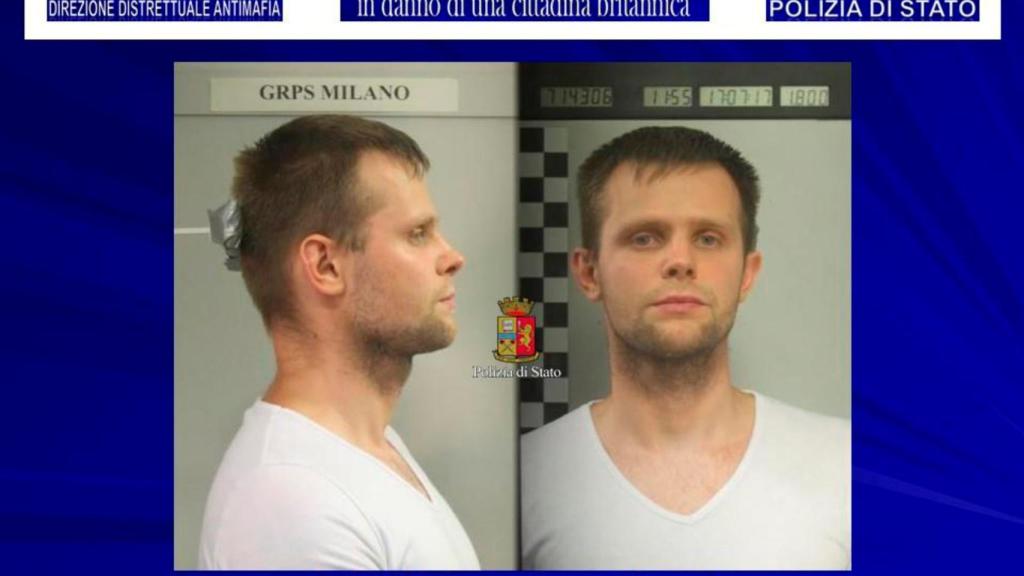 Imagen de Lukasz Herba realizada por la Policía de Milán.