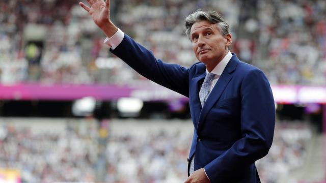 Sebastian Coe, presidente de la IAAF, en el Estadio Olímpico de Londres.