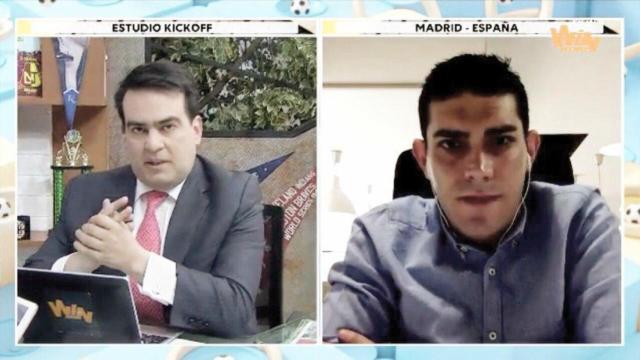 Calabrés en el programa Kick Off de Win Sports. Foto: Twitter (KickOffWIN)
