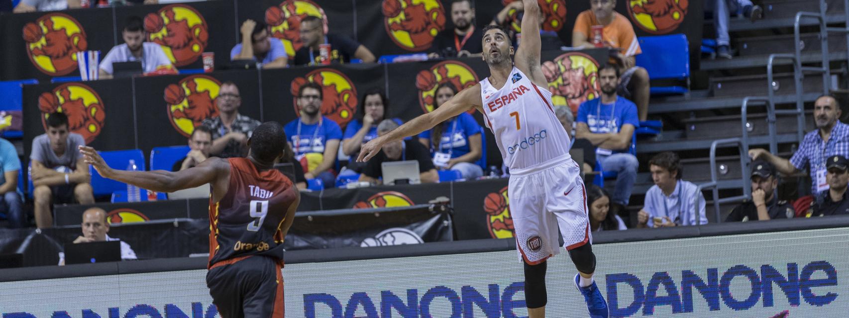 Juan Carlos Navarro en el amistoso contra Bélgica.