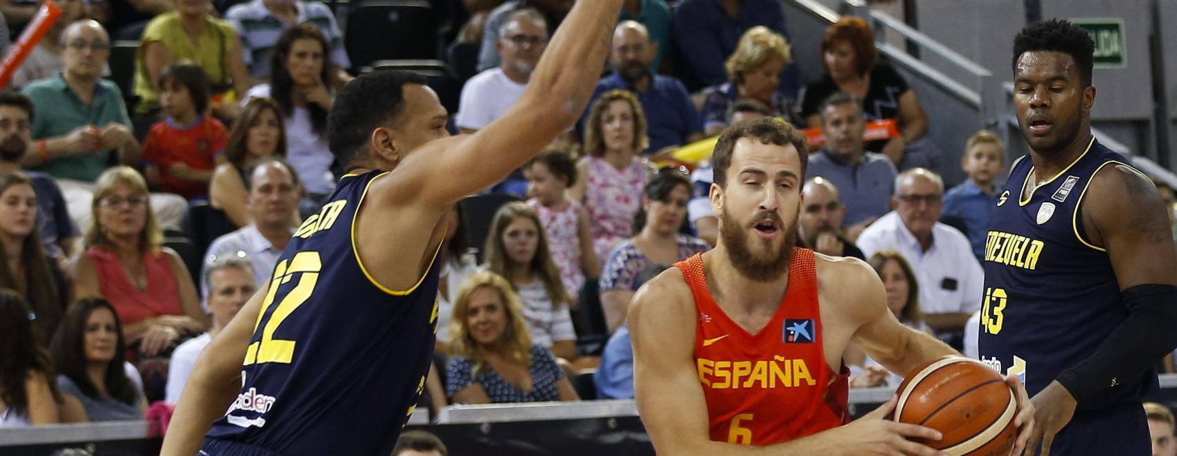 Sergio Rodríguez, en el duelo ante Venezuela de la Ruta Ñ 2017.