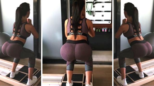 Georgina Rodríguez ejercitándose a pesar de estar a meses de dar a luz.