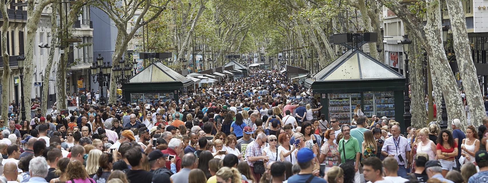 Las Ramblas, done tuvo lugar el atropello múltiple