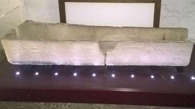 El ataúd después del incidente