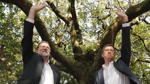 Rajoy, junto a Nuñez-Feijoo.