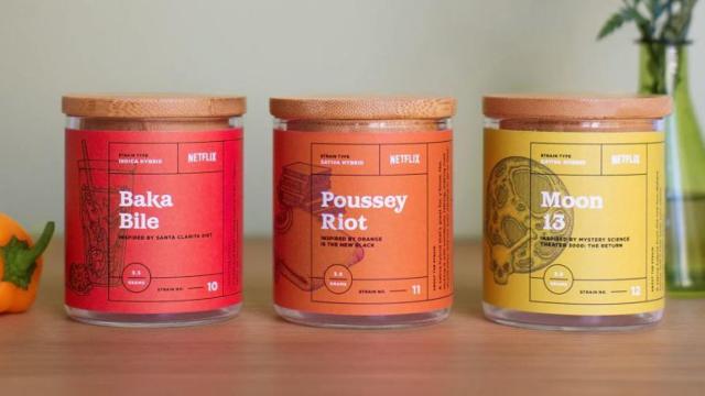 Tres de las diez cepas de marihuana creadas por Netflix para promocionar Descolocados.