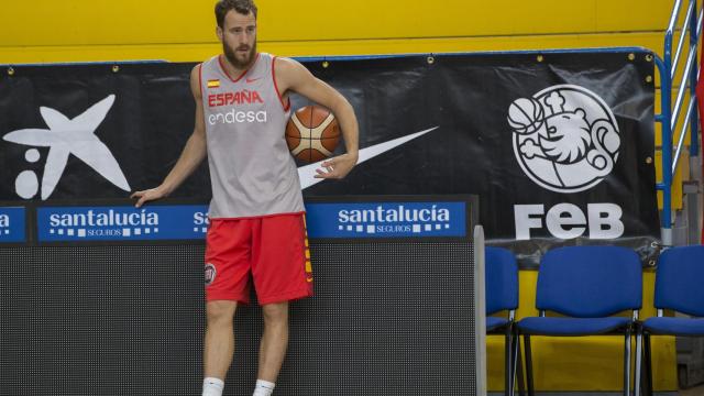 Sergio Rodríguez durante una de sus sesiones de tiro postentreno.