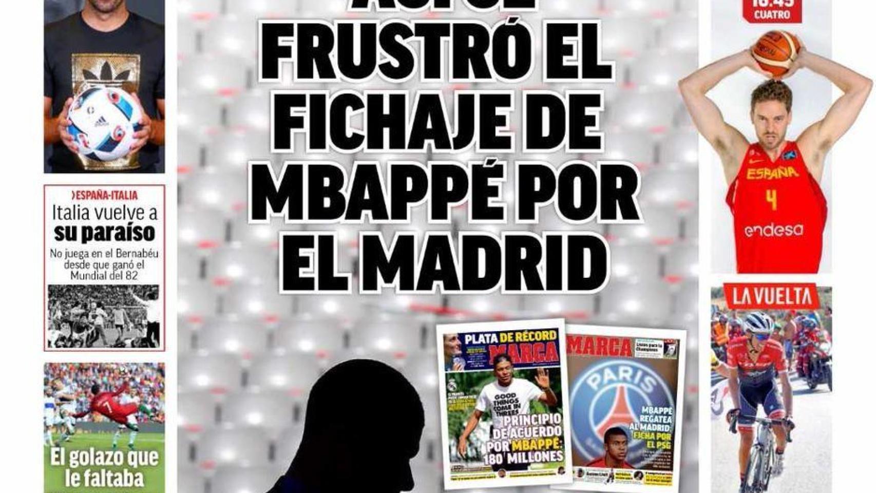 Portada de MARCA (01/09/17)