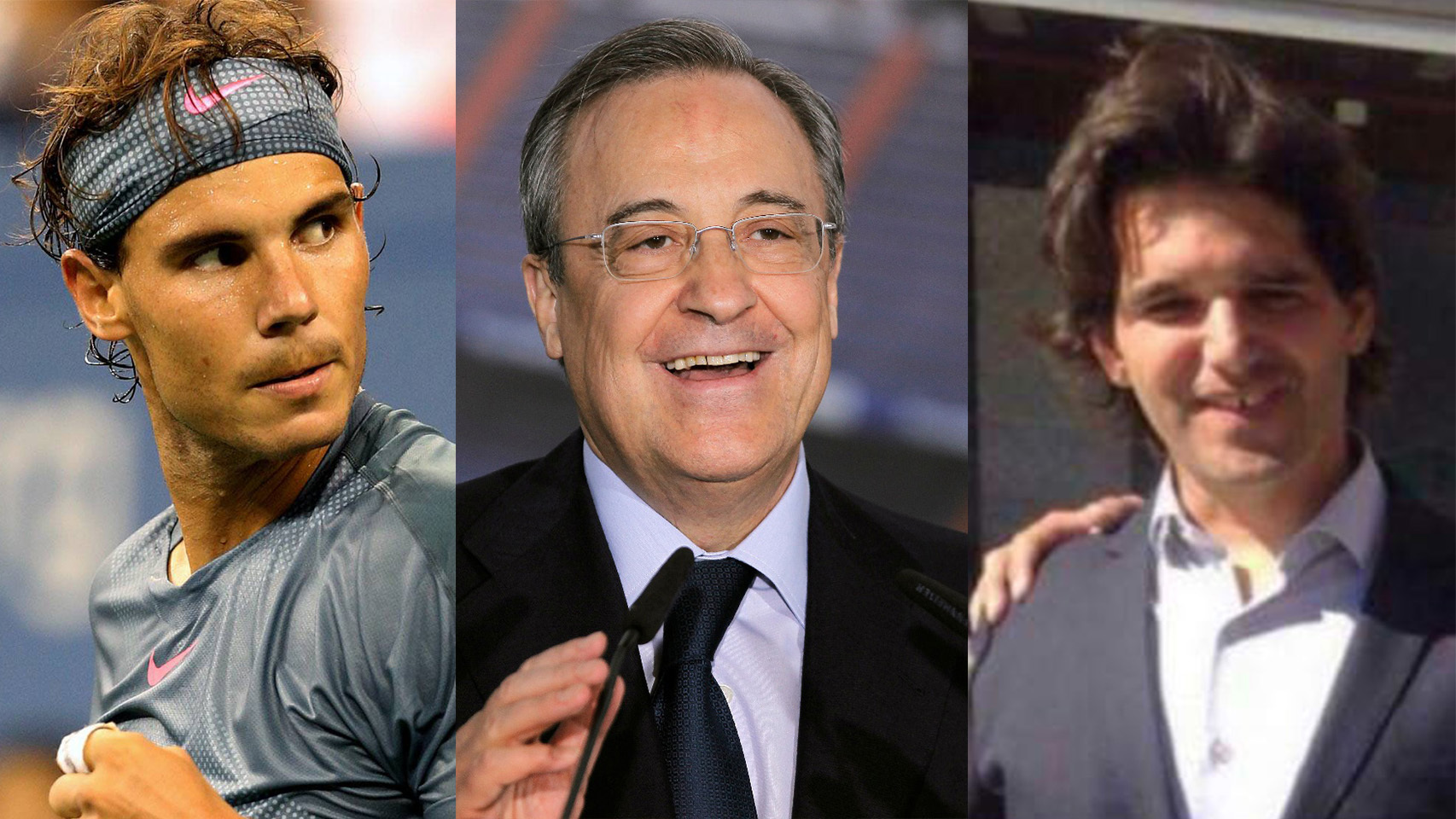 Rafael Nadal, Florentino Pérez e Ignacio Echeverría.