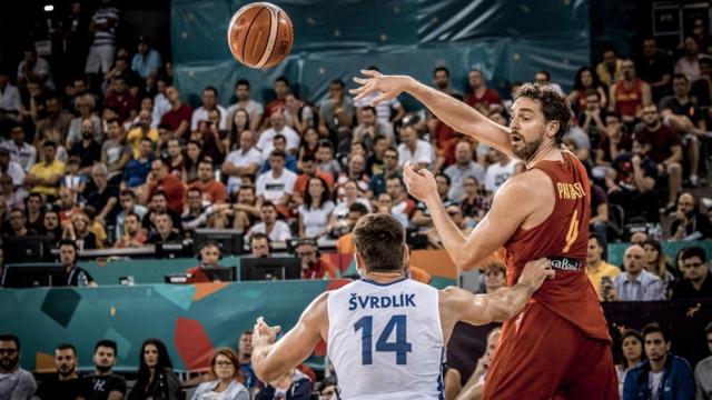 Pau Gasol durante el encuentro ante la República Checa.